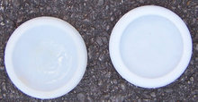 Two Milk Glass Fruit Jar Canning Insert Lids