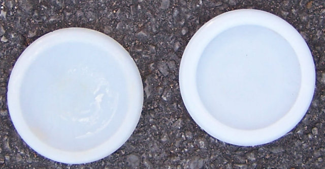 Two Milk Glass Fruit Jar Canning Insert Lids