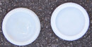 Two Milk Glass Fruit Jar Canning Insert Lids