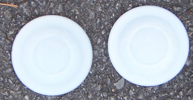 Two Milk Glass Fruit Jar Canning Insert Lids