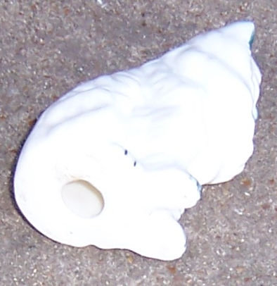 White Sitting Cat Figurine with Green Highlights