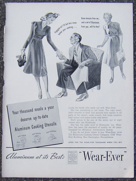 1940 Wear-Ever Aluminum Cooking Magazine Advertisment