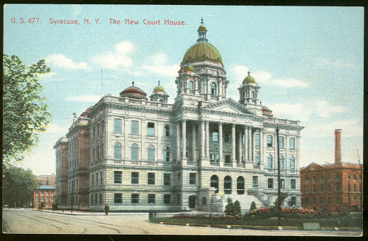 The New Court House, Syracuse, New York Postcard