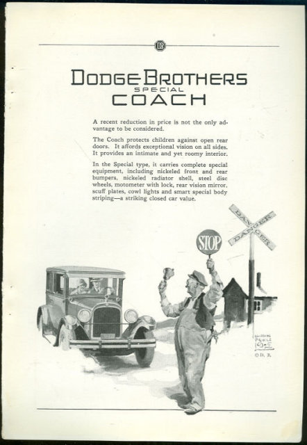Dodge Brothers Coach 1925 Magazine Advertisement