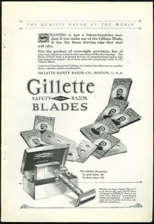 Gillette Safety Razor Blade 1925 Magazine Advertisement