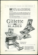 Gillette Safety Razor Blade 1925 Magazine Advertisement