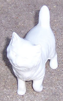 Vintage Small Grey China Standing Fluffy Cat