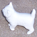 Vintage Small Grey China Standing Fluffy Cat