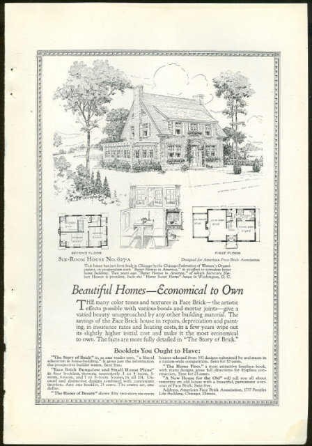 1925 National Geographic Face Brick Magazine Advertisement