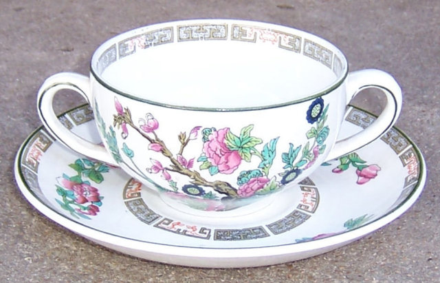 John Maddock Indian Tree Bouillon Cup and Saucer