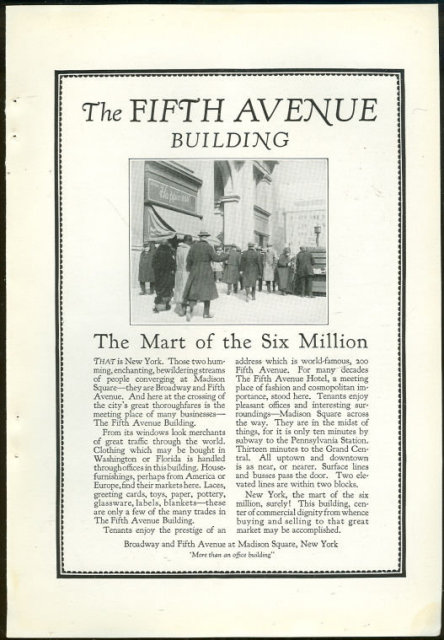 Fifth Avenue Building NYC 1925 Magazine Advertisement