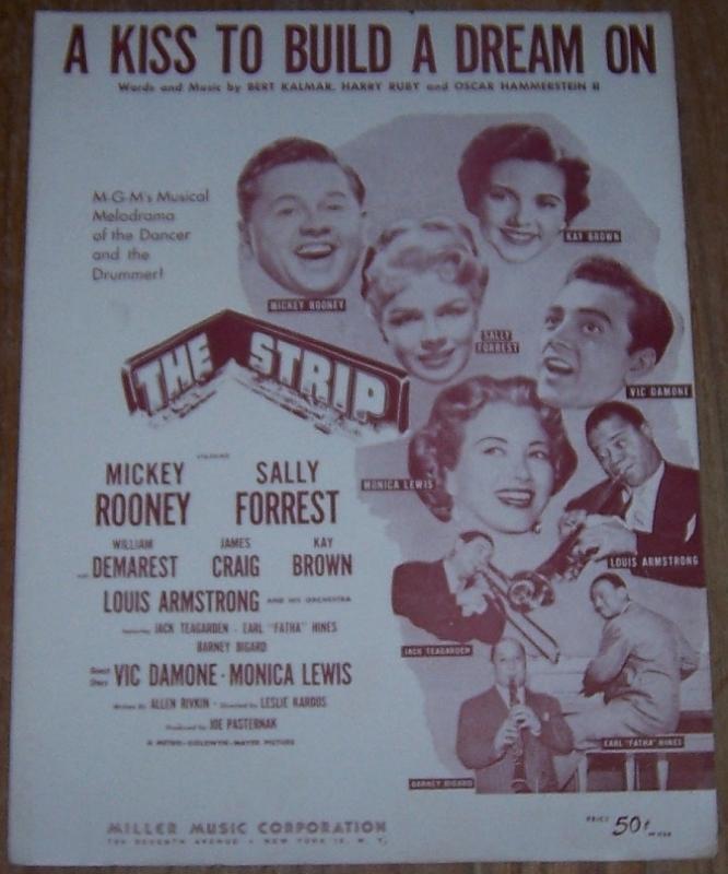 Kiss to Build a Dream On Sung by Kay Brown in The Movie The Strip 1951 Music