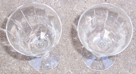 Pair of Vintage Crystal Stemmed Cordial Glasses