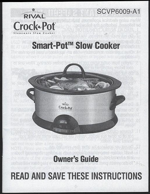 Lot of Three Rival Crock Pot Slow Cooker Recipes and Instruction Booklets