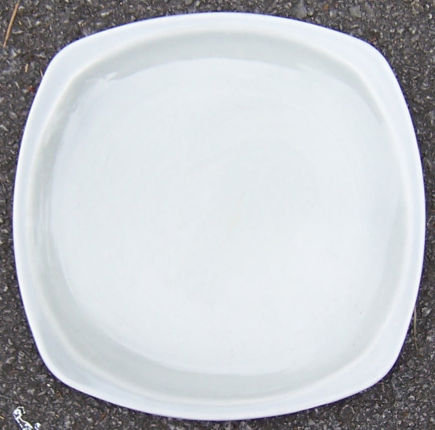 Vintage Paden City Minion Gray Square Dinner Plate