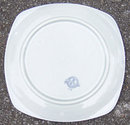 Vintage Paden City Minion Gray Square Dinner Plate