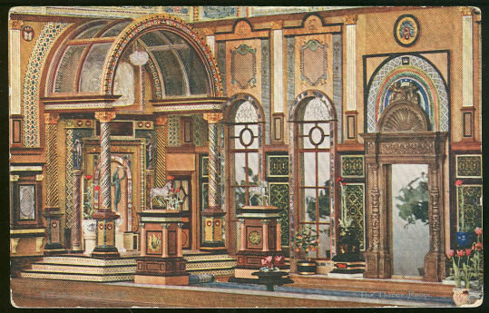 Tuck's Postcard Great Throne Room in Titania's Palace