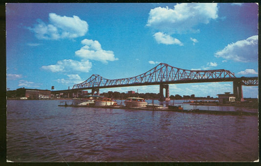 Postcard of Cruisers at Yacht Club La Crosse, Wisconsin