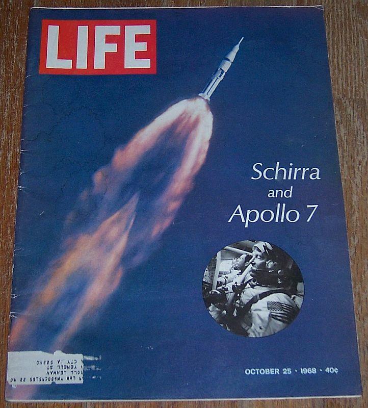 Life Magazine October 25, 1968 Schirra and Apollo 7 Cover/Mickey Mouse/Vietnam