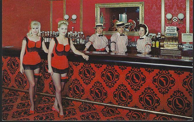 Vintage Unused Postcard Red Slipper Cocktail Lounge Holiday Inn Springfield MO