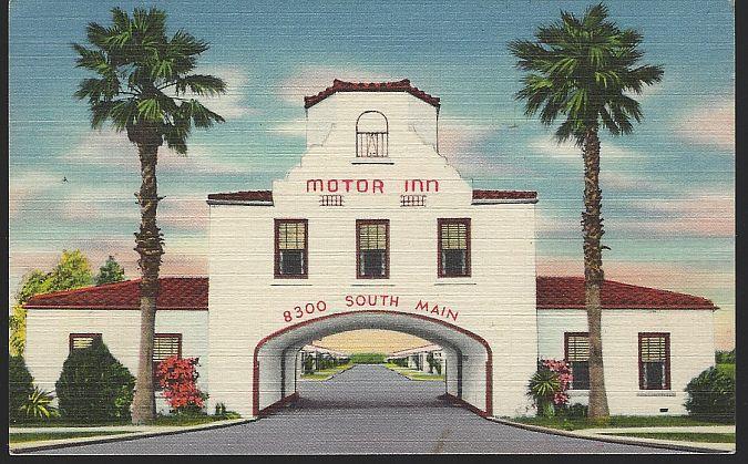 Vintage Postcard of Motor Inn, Highway 59 and 90A, Houston, Texas