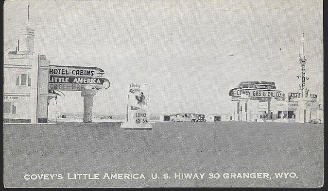 Vintage Unused Postcard of Covey's Little America, Highway 30, Granger, Wyoming