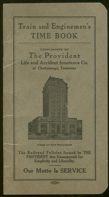 Train and Enginemen's Time Book The Provident Insurance