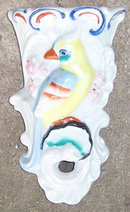 Vintage Made in Japan Pottery Yellow Bird Wall Pocket