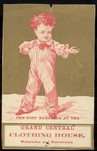 Grand Central Clothing New York Victorian Trade Card