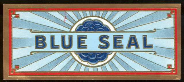 Vintage Blue Seal Cigar Box Label