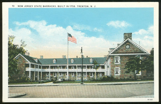 Postcard of New Jersey State Barracks Trenton, New Jersey