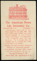 American Home Life Insurance Victorian Trade Card