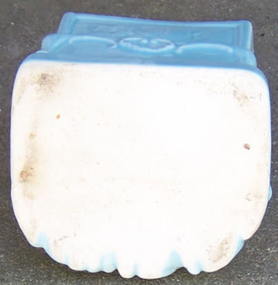 Vintage Blue Pottery Colonial Courting Couple Planter
