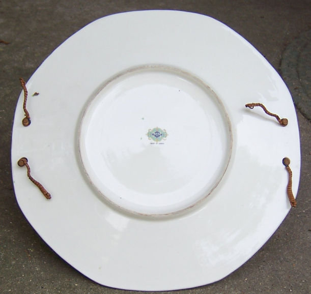Vintage Japanese Chintz Plate with Bamboo Handle