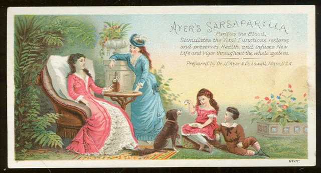Ayer's Sarsaparilla Purifies Blood Victorian Trade Card