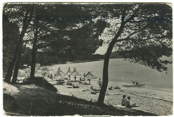 Real Photo Postcard of Beach at Mallorca, Spain