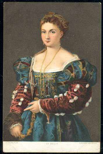 Postcard of La Bella by Tiziano Vecelli, Titan
