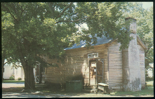 Postcard of US Post Office, Mooresville, Alabama