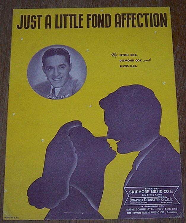 Just a Little Fond Affection Featured by Frankie Carle 1944 Sheet Music