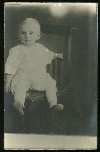 Real Photo Post card of Baby Boy Sitting in Chair