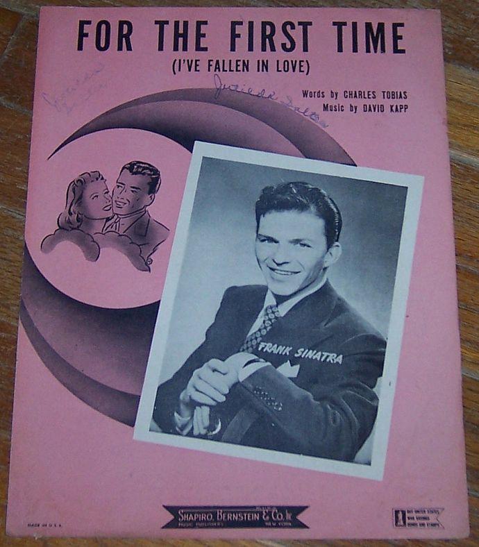 For the First Time I've Fallen in Love Sung by Frank Sinatra 1943 Sheet Music