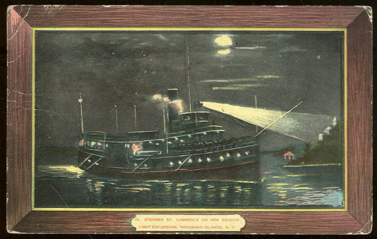 Postcard of Steamer St. Lawrence on Her Search Light Excursion, Thousand Islands, New York