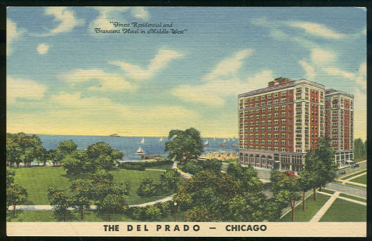 Postcard of The Del Prado Hotel, Chicago, Illinois