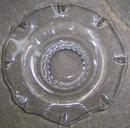 Vintage Clear Glass Center Bowl with Ruffled Edge