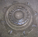 Vintage Clear Glass Center Bowl with Ruffled Edge