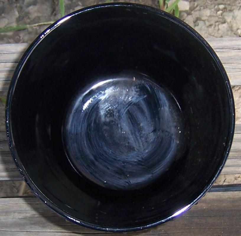Vintage Tiara Indiana Glass Cameo Black Diamond Point Ice Bucket Without Lid