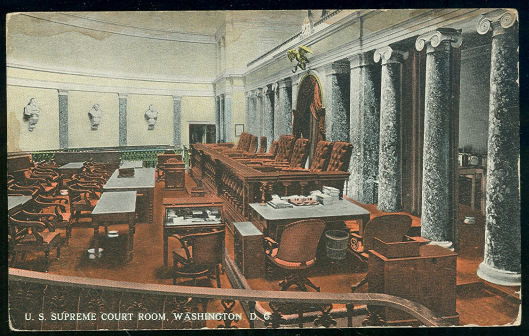 Postcard of U.S. Supreme Court Room, Washington D.C.