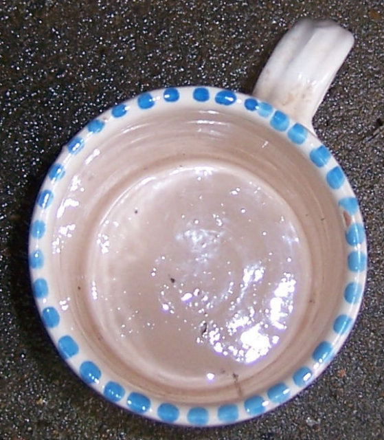 Texas Pottery Coffee Mug Handpainted Pastoral Scene
