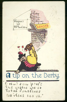 Comic Undivided 1907 Postcard of A Tip on the Derby