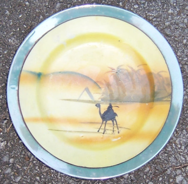 Made in Japan Small Plate with Egyptian Desert Scene